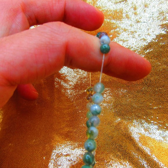 Fancy Jasper 4mm Round 7" Stretchy Gemstone Bracelet - Picture 3 of 3